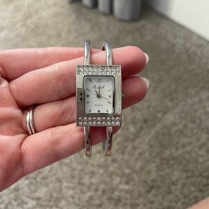 Silver watch with CZ